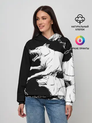 Женское худи / Белые волки