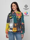 Женское худи / крутые коты