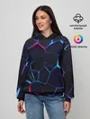 Женское худи / Неоновые 3D плиты | Неоновые плиты
