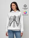 Женское худи / ребра скелета