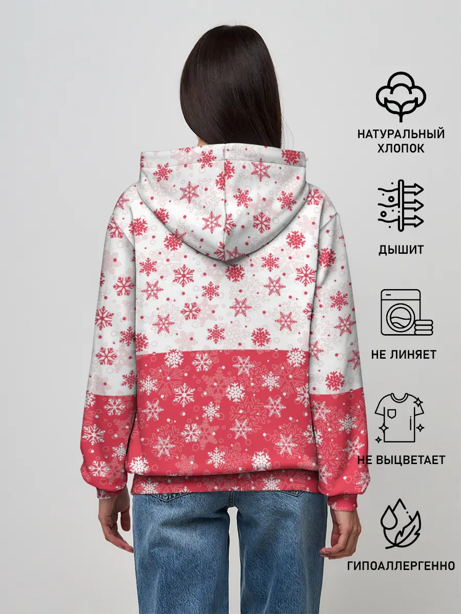 Женское худи / Снежинки