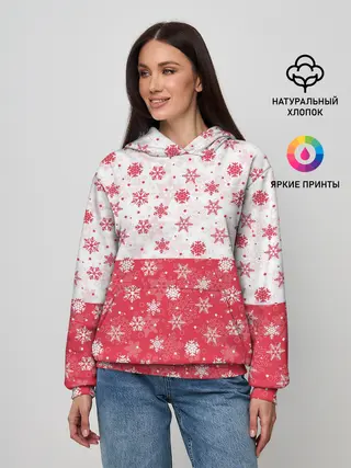 Женское худи / Снежинки