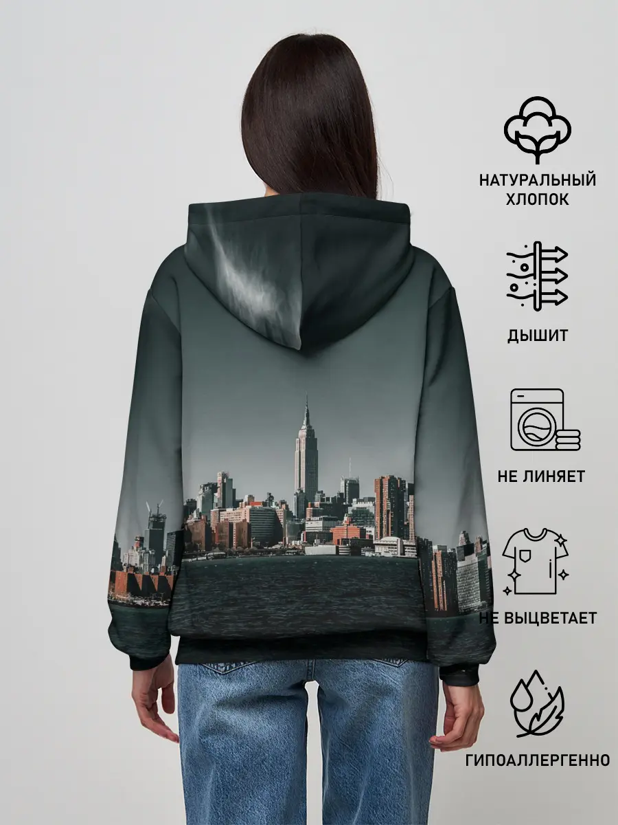Женское худи / Вид на Нью Йорк