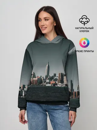 Женское худи / Вид на Нью Йорк