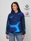 Женское худи / 3D ПЛИТЫ | NEON STEEL | НЕОНОВЫЕ ПЛИТЫ