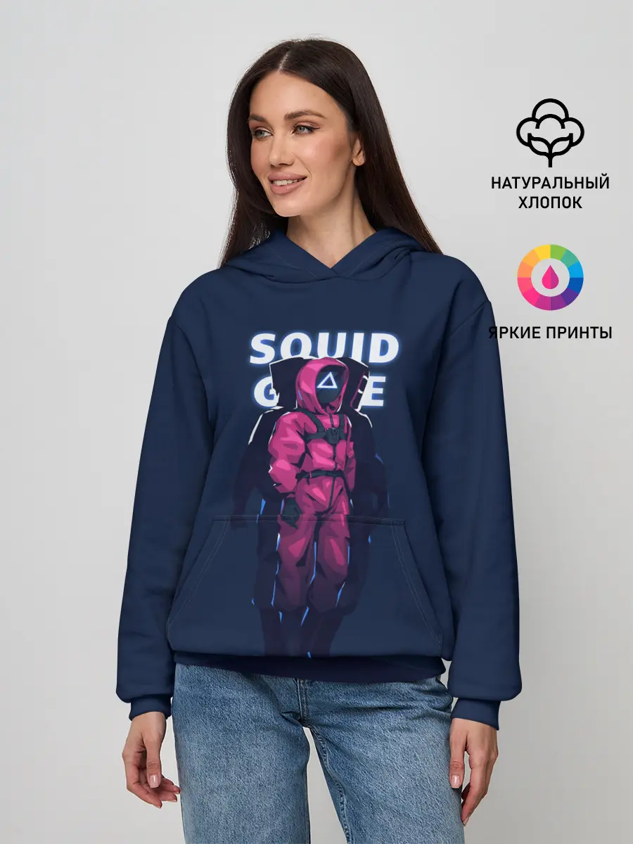 Женское худи / ТРЕУГОЛЬНИК НА СТРАЖЕ | SQUID GAME