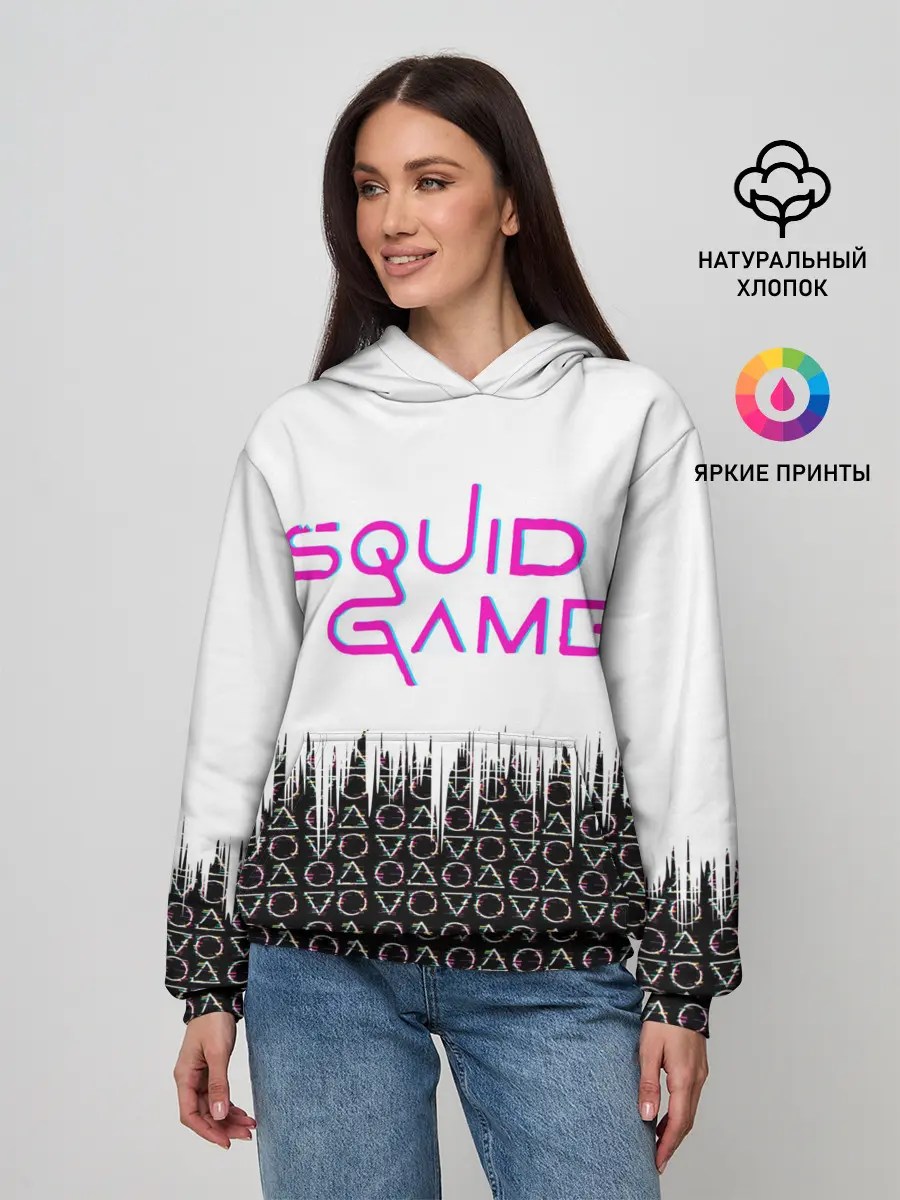 Женское худи / Игра в кальмара фигуры,