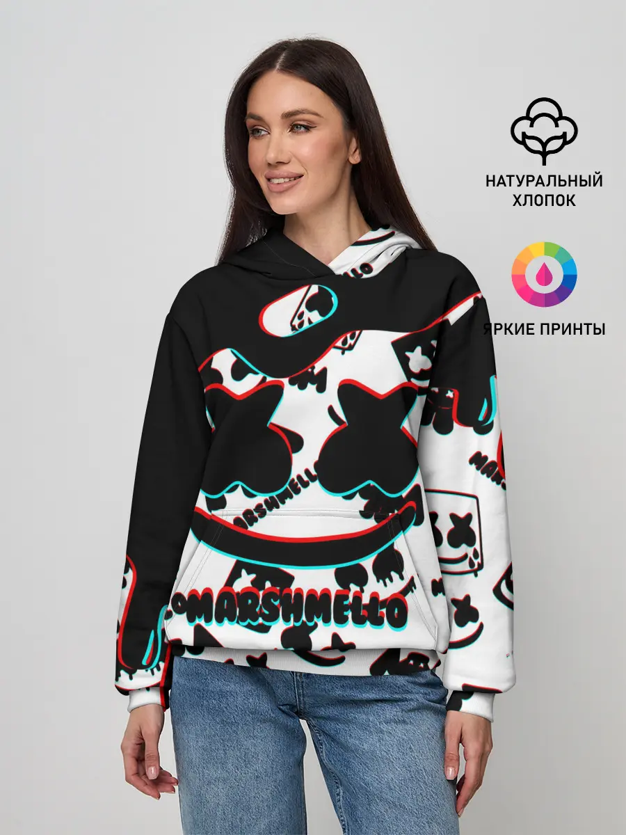 Женское худи / MARSHMELLO GLITCH.