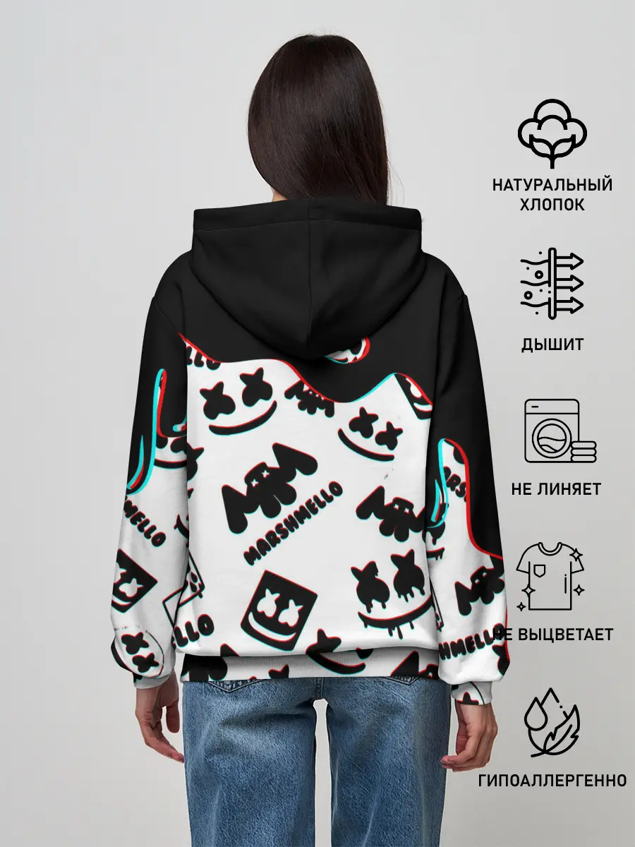 Женское худи / MARSHMELLO GLITCH.