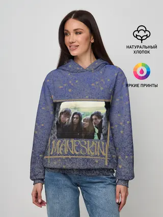 Женское худи / Maneskin в серебре и золоте