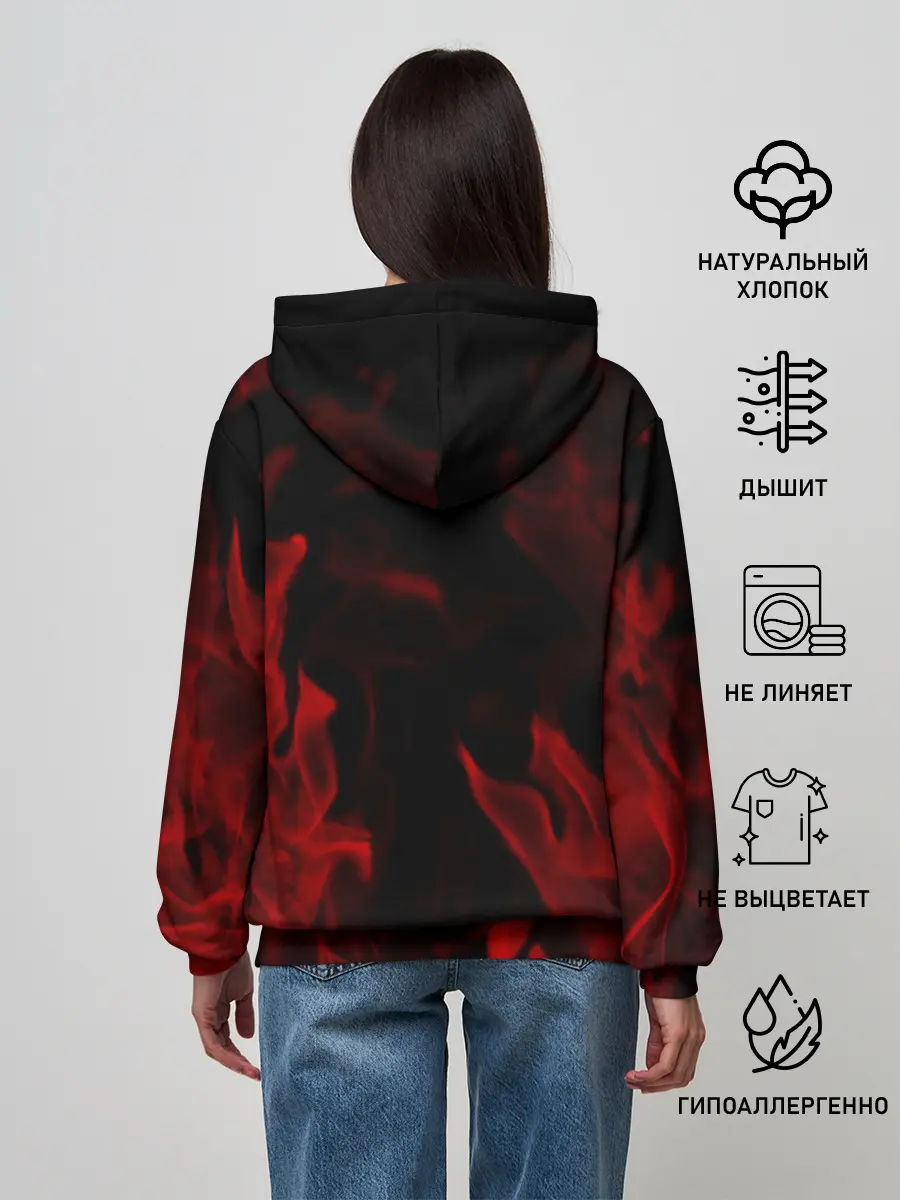 Женское худи / Клинок рассекающий демонов пламя.