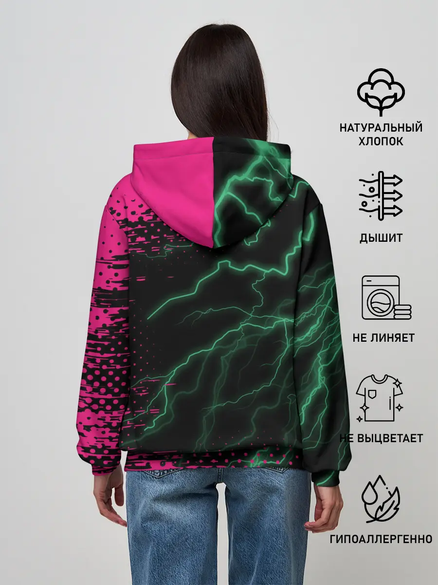 Женское худи / Игра в кальмара разряд молнии.