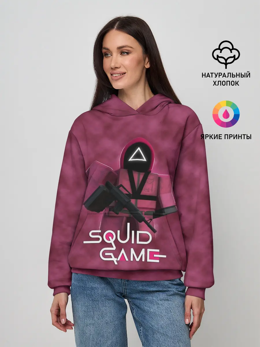 Женское худи / ИГРА В КАЛЬМАРА РОБЛОКС | SQUID GAME