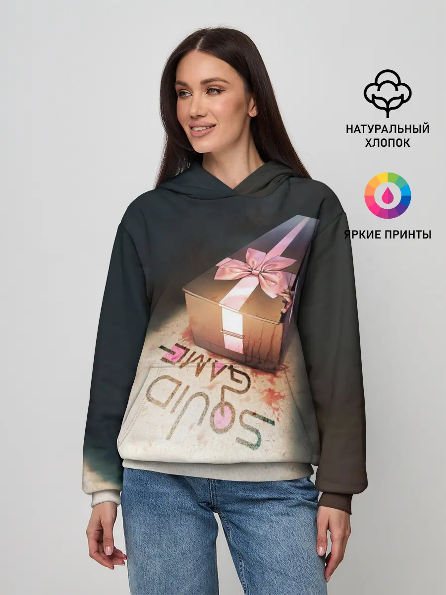 Женское худи / ИГРА В КАЛЬМАРА ГРОБ | SQUID GAME