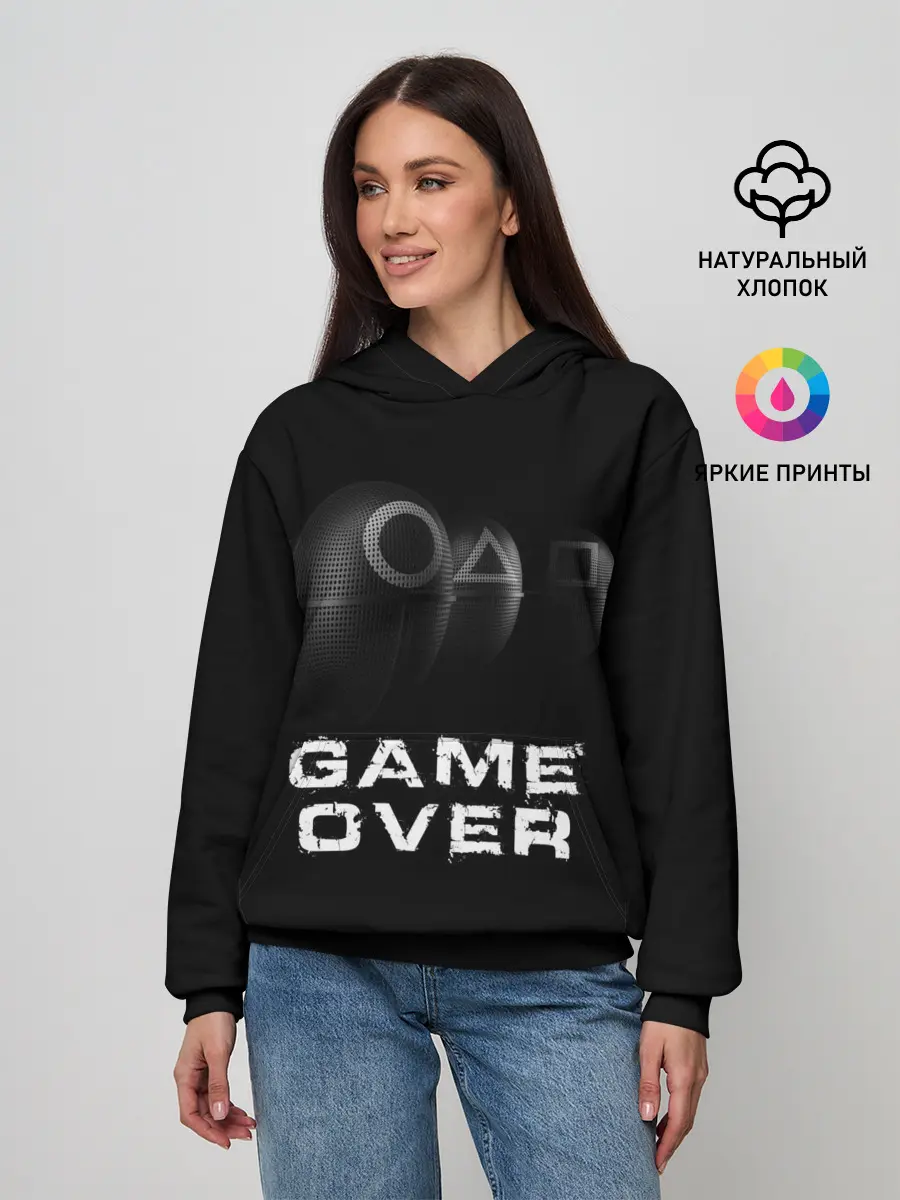 Женское худи / ИГРА В КАЛЬМАРА GAME OVER