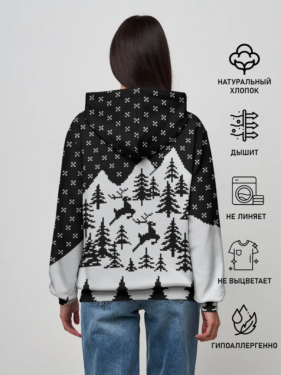 Женское худи / Северные Олени в Горах