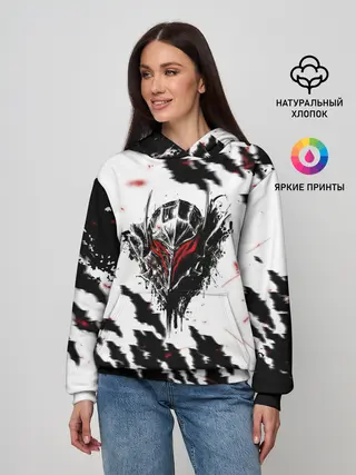 Женское худи / Берсерк маска с красными глазами