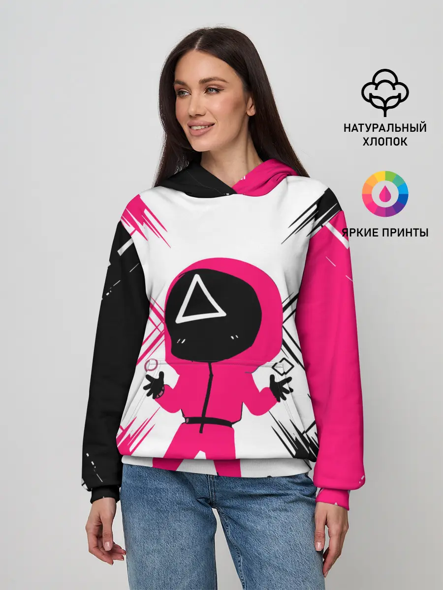 Женское худи / SQUID GAME | ИГРА В КАЛЬМАРА | треугольник.