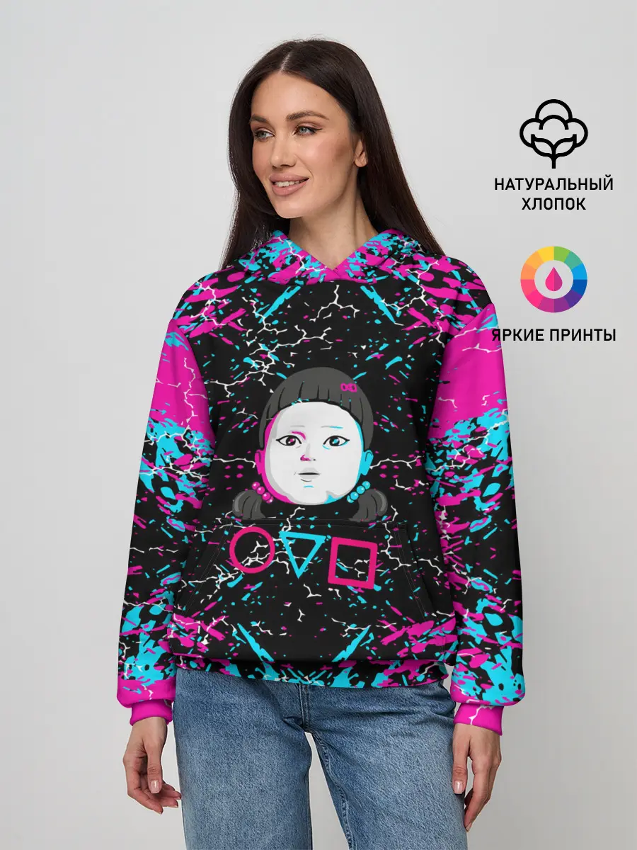 Женское худи / SQUID GAME | ИГРА В КАЛЬМАРА | КУКЛА.