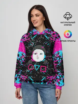 Женское худи / SQUID GAME | ИГРА В КАЛЬМАРА | КУКЛА.