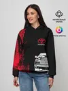Женское худи / Тойота | Красные следы