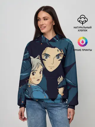 Женское худи / Ходячий замок Софи и Хаул летят