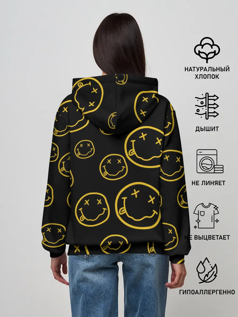 Женское худи / Арт на группу Nirvana