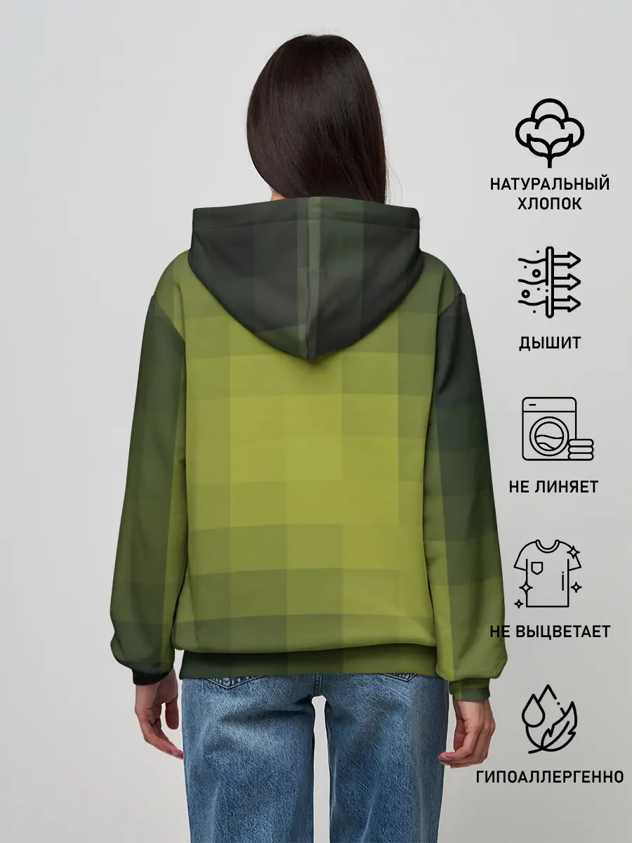 Женское худи / Милитари мозаика