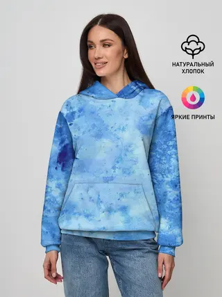 Женское худи / Красочная синева