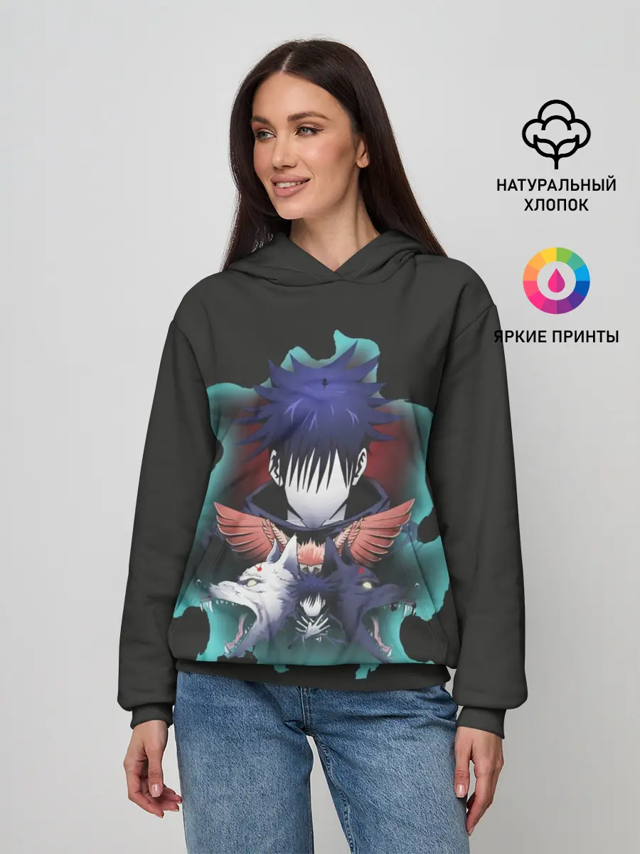 Женское худи / Мегуми два волка Магическая битва