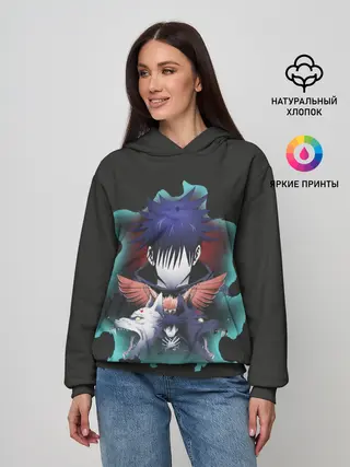 Женское худи / Мегуми два волка Магическая битва