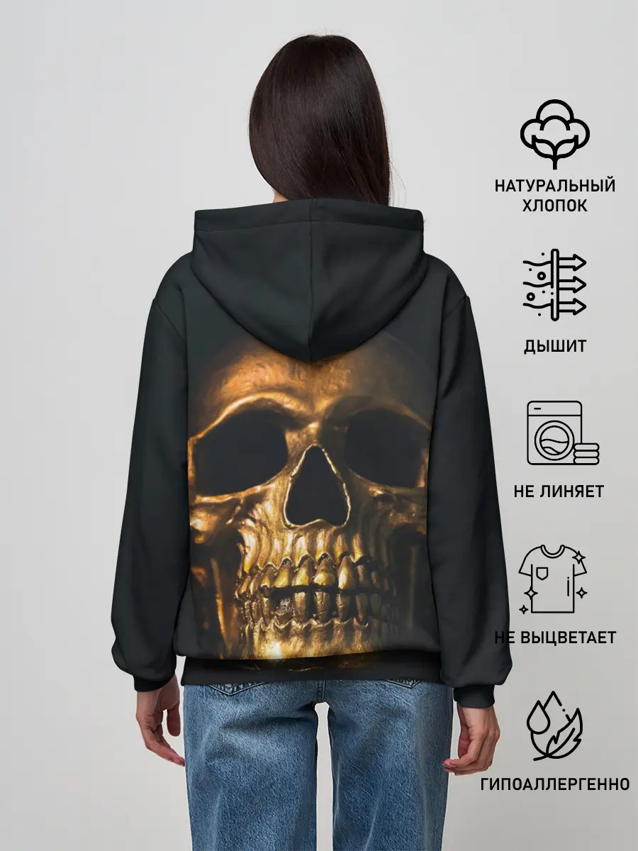 Женское худи / Gold Skull