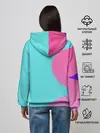 Женское худи / Розово-голубой градиент