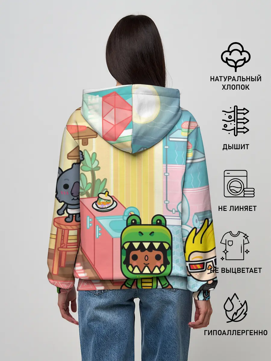 Женское худи / Toca Boca | Тока бока костюм крокодила