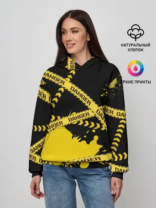 Женское худи / Лента DANGER