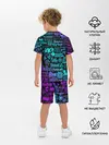 Детская пижама с шортами / ЛОГОТИПЫ РОК ГРУПП НЕОН