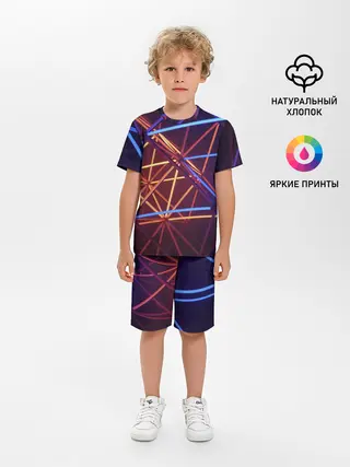 Детская пижама с шортами / Линии