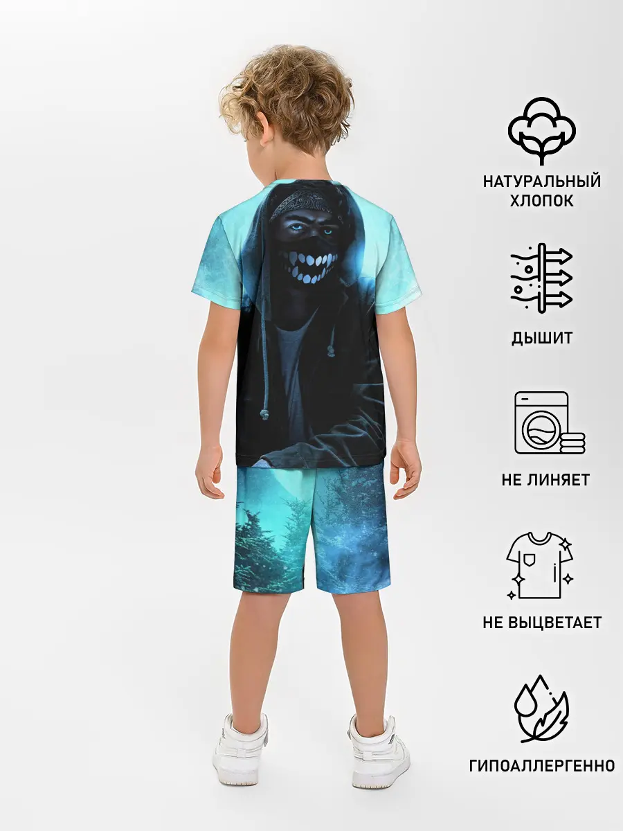 Детская пижама с шортами / Парень в маске