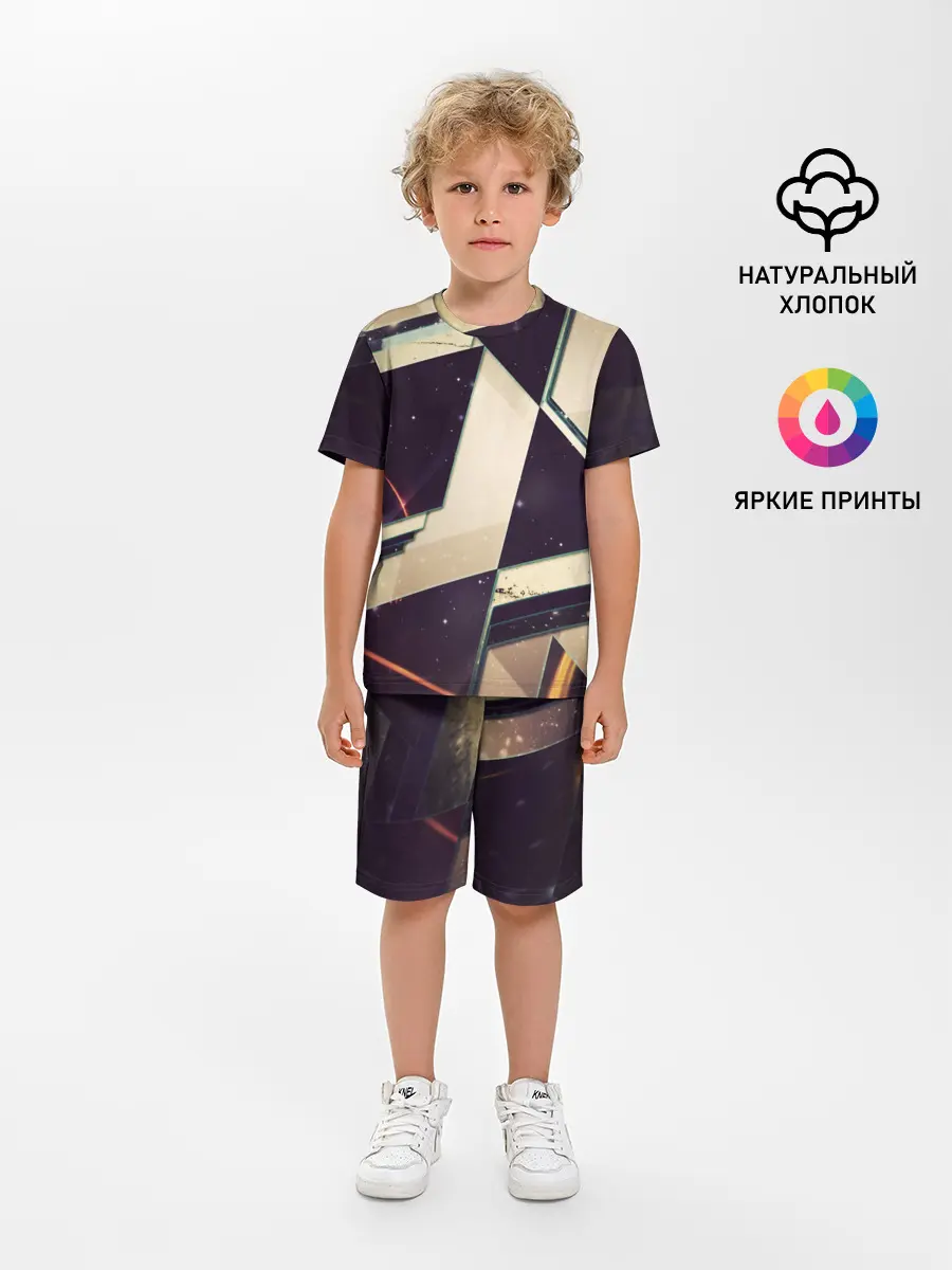 Детская пижама с шортами / АБСТРАКЦИЯ КОСМОС