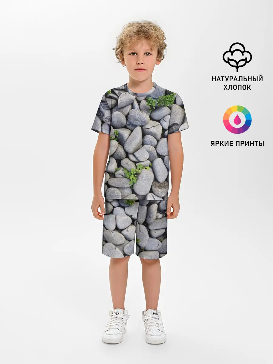 Детская пижама с шортами / Камни