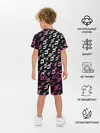 Детская пижама с шортами / Паттерн джоджо белорозовый