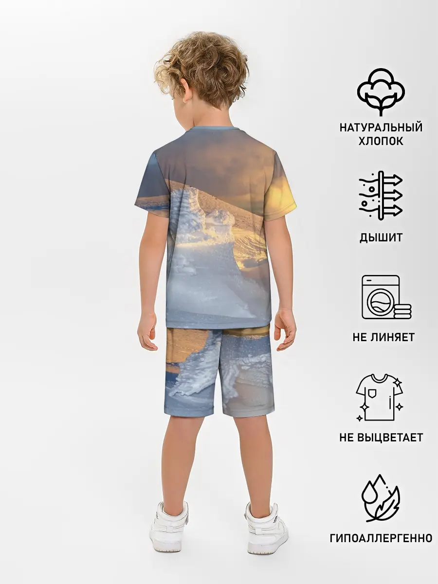 Детская пижама с шортами / Снежная долина