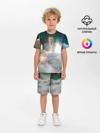 Детская пижама с шортами / Elon Musk Thinker