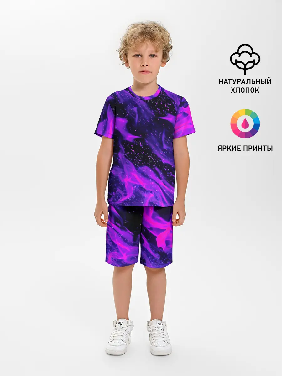 Детская пижама с шортами / ФИОЛЕТОВЫЙ ОГОНЬ