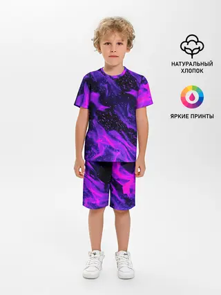 Детская пижама с шортами / ФИОЛЕТОВЫЙ ОГОНЬ