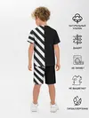 Детская пижама с шортами / Черно-Белые Полосы