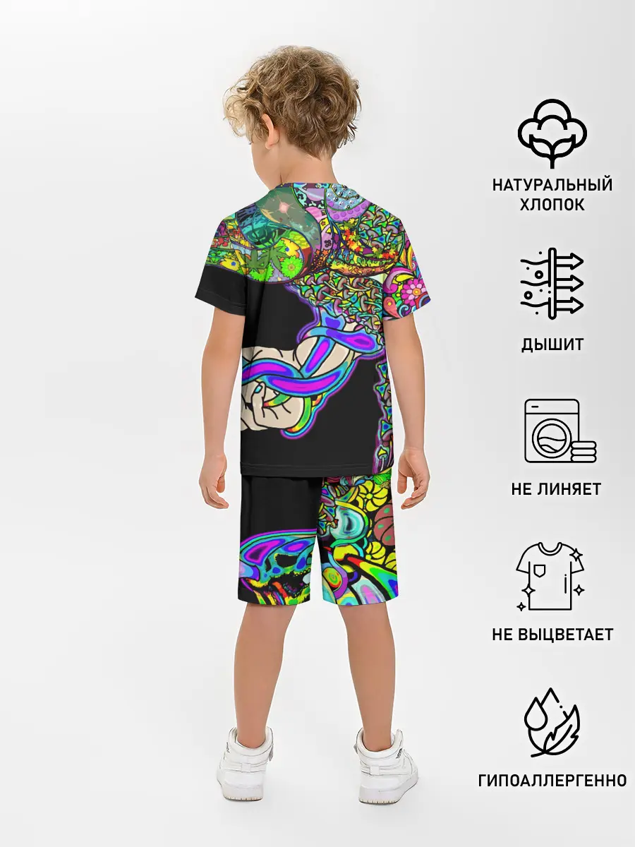 Детская пижама с шортами / ПСИХОДЕЛИКА NEW