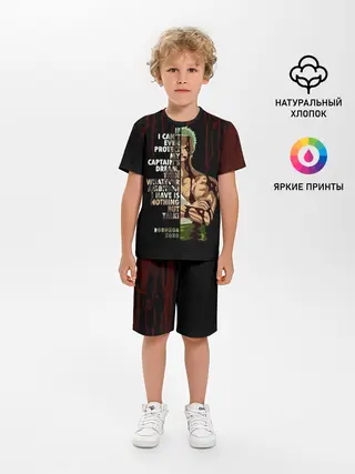 Детская пижама с шортами / Зоро окровавленный | One Piece