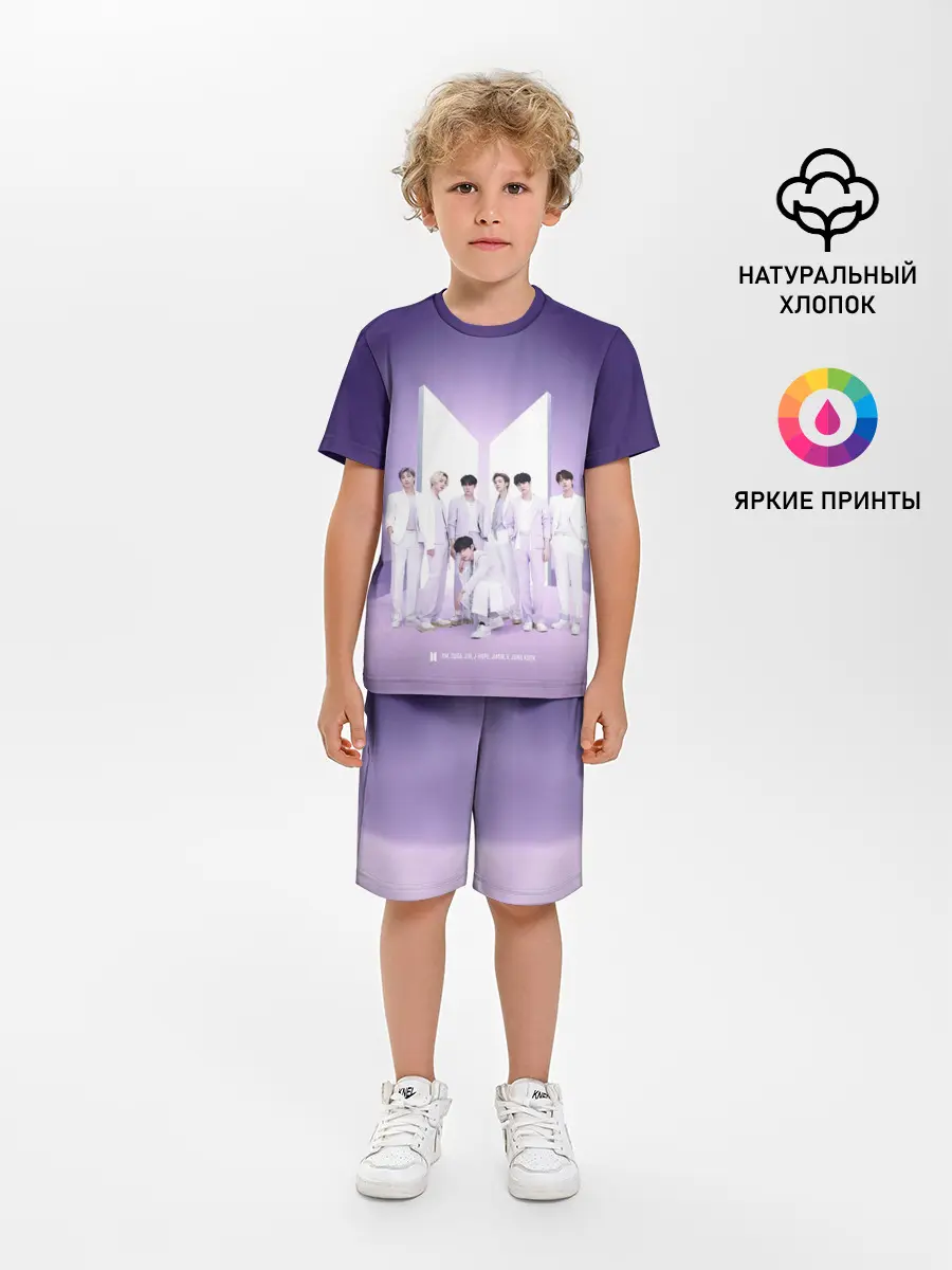 Детская пижама с шортами / BTS. Purple