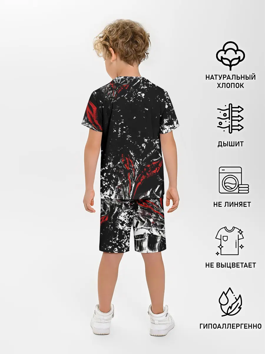 Детская пижама с шортами / Берсерк Черная маска